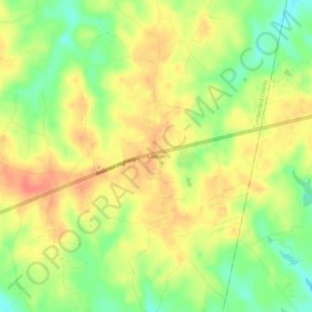 Mapa topográfico Clinton, altitud, relieve