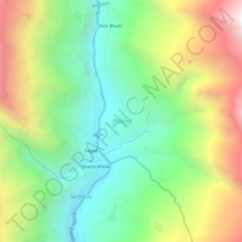 Mapa topográfico Philim, altitud, relieve