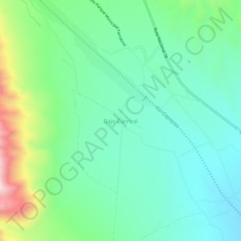 Mapa topográfico Bajo Carrizal, altitud, relieve