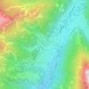 Mapa topográfico Vigo di Fassa - Vich, altitud, relieve