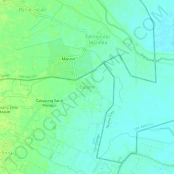Mapa topográfico Escaler, altitud, relieve