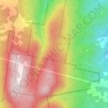 Mapa topográfico Perrins Ridge, altitud, relieve