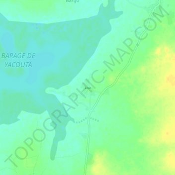 Mapa topográfico Loa, altitud, relieve