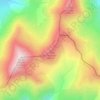 Mapa topográfico Cime de la Recoude, altitud, relieve