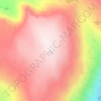 Mapa topográfico Tarven, altitud, relieve