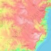 Mapa topográfico Santa Catarina, altitud, relieve