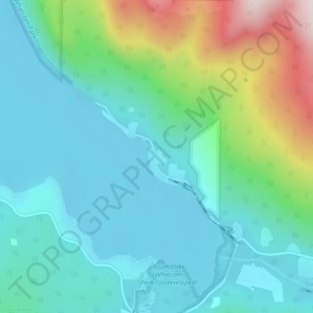 Mapa topográfico Blue Canyon, altitud, relieve