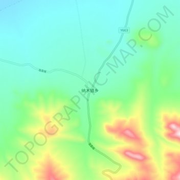 Mapa topográfico Namco, altitud, relieve