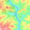 Mapa topográfico Alcoutim, altitud, relieve