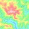 Mapa topográfico Kangkoka Panoramic View, altitud, relieve
