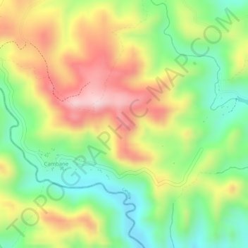 Mapa topográfico Kangkoka Panoramic View, altitud, relieve