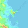 Mapa topográfico Kommeno, altitud, relieve