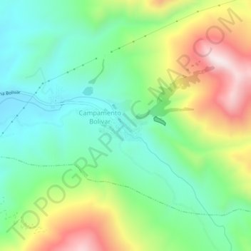 Mapa topográfico Antequera, altitud, relieve