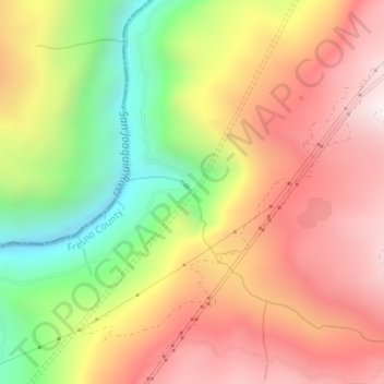 Mapa topográfico Stevenson Creek Falls, altitud, relieve