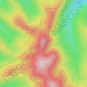 Mapa topográfico La Trampa, altitud, relieve