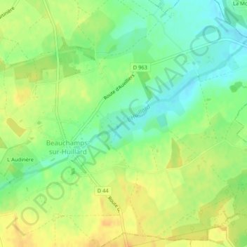 Mapa topográfico Dormelle, altitud, relieve