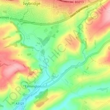 Mapa topográfico Penquit, altitud, relieve