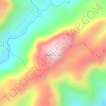 Mapa topográfico Buttu Takamanding, altitud, relieve