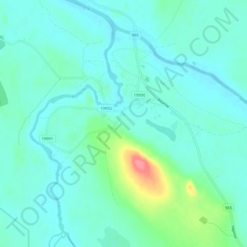 Mapa topográfico Saija, altitud, relieve