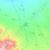 Mapa topográfico Minle, altitud, relieve