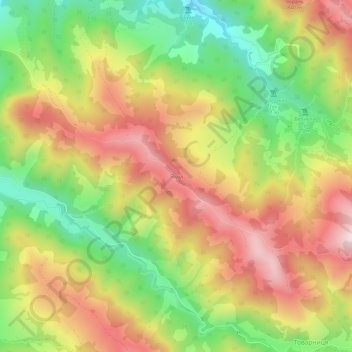 Mapa topográfico Yamy, altitud, relieve