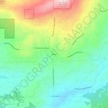 Mapa topográfico Ireland, altitud, relieve