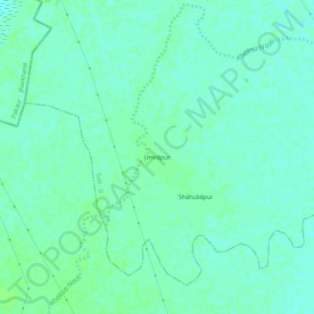 Mapa topográfico Umrapur, altitud, relieve
