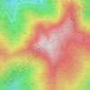 Mapa topográfico Shivapuri Peak, altitud, relieve