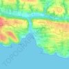 Mapa topográfico Kerloc'h, altitud, relieve