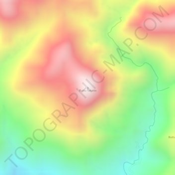 Mapa topográfico Buttu Takatio, altitud, relieve