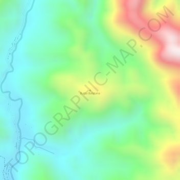 Mapa topográfico Buttu Balatana, altitud, relieve