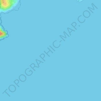 Mapa topográfico Falmouth Bay, altitud, relieve