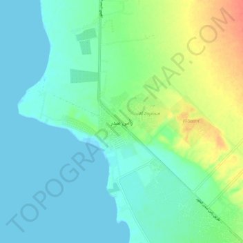 Mapa topográfico Sudr Cape, altitud, relieve