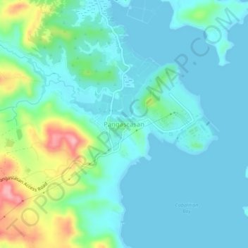 Mapa topográfico Pangascasan, altitud, relieve