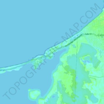 Mapa topográfico Puebloviejo, altitud, relieve