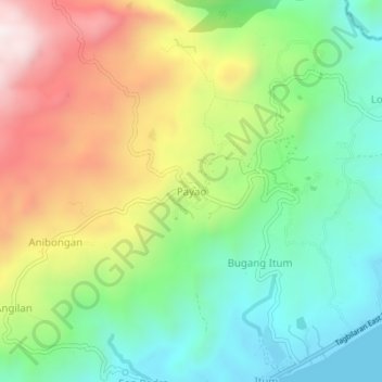 Mapa topográfico Payao, altitud, relieve