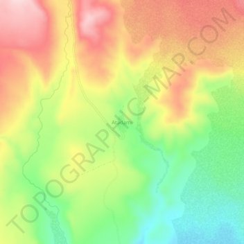 Mapa topográfico Atadamı, altitud, relieve