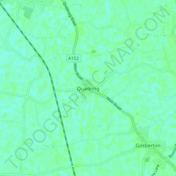 Mapa topográfico Quadring, altitud, relieve