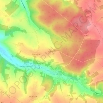 Mapa topográfico L'Ormeau, altitud, relieve