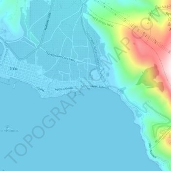 Mapa topográfico Kirra, altitud, relieve