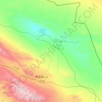 Mapa topográfico Yiwu County, altitud, relieve