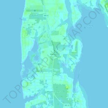 Mapa topográfico Mattapex, altitud, relieve
