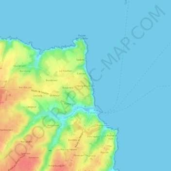 Mapa topográfico Haute Boulogne, altitud, relieve