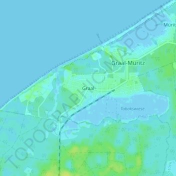 Mapa topográfico Graal, altitud, relieve