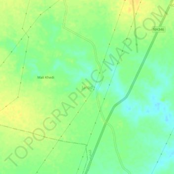 Mapa topográfico Jarod, altitud, relieve