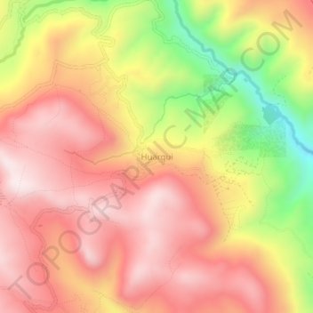 Mapa topográfico Huarqui, altitud, relieve