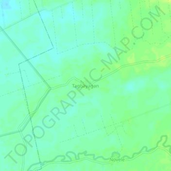 Mapa topográfico Tagbayagan, altitud, relieve