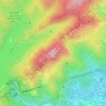 Mapa topográfico Needle Hill, altitud, relieve
