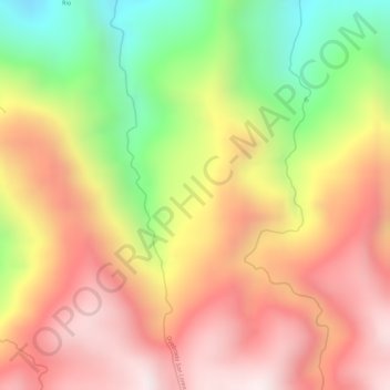 Mapa topográfico La Granja, altitud, relieve