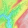 Mapa topográfico Les Frasses, altitud, relieve
